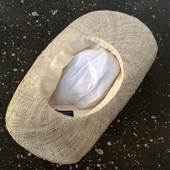 Gladys Tamez Millinery Reid Straw Hat Panama Natural - Picture 8 of 9